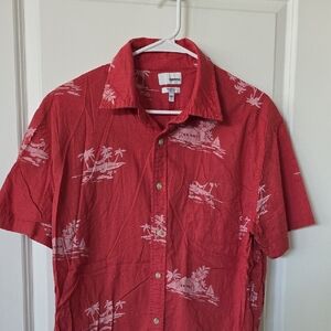 Sonoma Red Tropical Print Men's Shirt